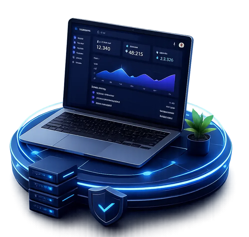 AI powered digital solutions illustration