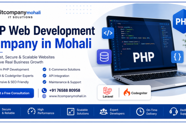 Trusted PHP Web Development Company in Mohali, Punjab