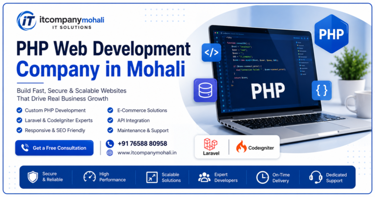 PHP Web Development Company in Mohali by IT Company Mohali